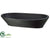 Bamboo Oval Container - Black - Pack of 4