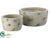Round Terra Cotta Planter - Cream Antique - Pack of 2