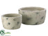 Silk Plants Direct Round Terra Cotta Planter - Cream Antique - Pack of 2