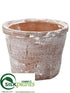 Silk Plants Direct Pot - Terra Cotta Whitewashed - Pack of 12