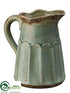 Silk Plants Direct Ceramic Pitcher - Teal - Pack of 8