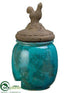 Silk Plants Direct Terra Cotta Container - Turquoise - Pack of 4