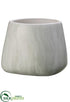 Silk Plants Direct Marble Look Terra Cotta Pot - White - Pack of 4