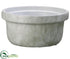 Silk Plants Direct Marble Look Terra Cotta Pot - White - Pack of 4