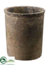 Silk Plants Direct Cylinder Clay Pot - Charcoal Moss - Pack of 6