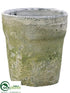 Silk Plants Direct Clay Pot - White Antique - Pack of 24