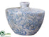Silk Plants Direct Terra Cotta Pot - Cream Blue - Pack of 4