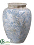Silk Plants Direct Terra Cotta Pot - Cream Blue - Pack of 2
