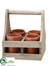 Silk Plants Direct Pot - Brown - Pack of 4