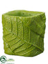 Silk Plants Direct Cement Leaf Container - Green - Pack of 24