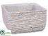 Silk Plants Direct Bowl - White Antique - Pack of 1