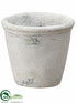 Silk Plants Direct Cement Pot - Whitewashed - Pack of 12
