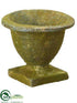 Silk Plants Direct Cement Urn - Green Gray - Pack of 12