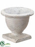 Silk Plants Direct Cement Urn - Whitewashed - Pack of 12