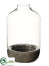 Silk Plants Direct Glass Hurricane - Clear Gray - Pack of 4