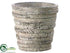 Silk Plants Direct Cement Pot - Stone - Pack of 4