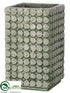 Silk Plants Direct Cement Square Planter - Sone Green - Pack of 4