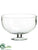 Footed Glass Bowl - Clear - Pack of 2