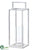 Metal, Glass Candleholder - White Clear - Pack of 6