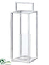 Silk Plants Direct Metal, Glass Candleholder - White Clear - Pack of 6