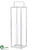 Metal, Glass Candleholder - White Clear - Pack of 4