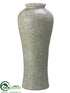 Silk Plants Direct Crackle Glass Vase - Cream Gold - Pack of 1