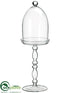 Silk Plants Direct Glass Dome Cake Plate - Clear - Pack of 2