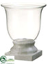 Silk Plants Direct Glass Vase - Clear White - Pack of 1