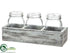 Silk Plants Direct Glass Vase - Clear Whitewashed - Pack of 6