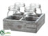 Silk Plants Direct Glass Vase - Clear Whitewashed - Pack of 6