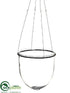 Silk Plants Direct Hanging Glass Vase - Clear - Pack of 1