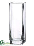 Silk Plants Direct Glass Cube Vase - Clear - Pack of 6