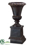 Silk Plants Direct Fiberglass Urn - Black Rust - Pack of 1