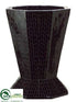 Silk Plants Direct Mosaic Container - Black - Pack of 1