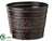 Silk Plants Direct Round Planter - Brown - Pack of 12