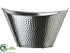 Silk Plants Direct Boat-Shaped Hammered Vase - Silver - Pack of 12