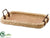 Silk Plants Direct Rope Tray - Brown - Pack of 2