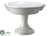 Silk Plants Direct Footed Plate - White - Pack of 2