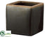 Silk Plants Direct Ceramic Cube Planter - Charcoal - Pack of 6