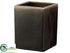 Silk Plants Direct Ceramic Cube Planter - Charcoal - Pack of 4