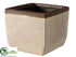 Silk Plants Direct Square Container - Beige - Pack of 12