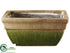 Silk Plants Direct Rectangle Container - Green - Pack of 12