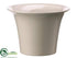 Silk Plants Direct Round Container - White - Pack of 1