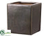 Silk Plants Direct Square Ceramic Pot - Charcoal - Pack of 6