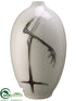 Silk Plants Direct Ceramic Container - White Black - Pack of 1