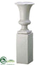Silk Plants Direct Stoneware Urn - Cream - Pack of 1