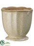 Silk Plants Direct Rimmed Ceramic Pot - Beige - Pack of 6