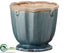 Silk Plants Direct Ceramic Pot - Blue Green - Pack of 4