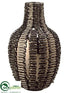 Silk Plants Direct Scroll Pattern Ceramic Vase - Bronze - Pack of 2