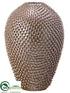 Silk Plants Direct Sea Urchin Pattern Ceramic Vase - Lilac Bronze - Pack of 1